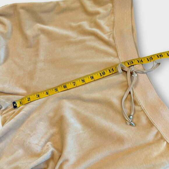 Daisy Fuentes Velvet Plush Hoodie Lounge Sweatpants Set Wide Leg Womens 1X Beige - Picture 10 of 12